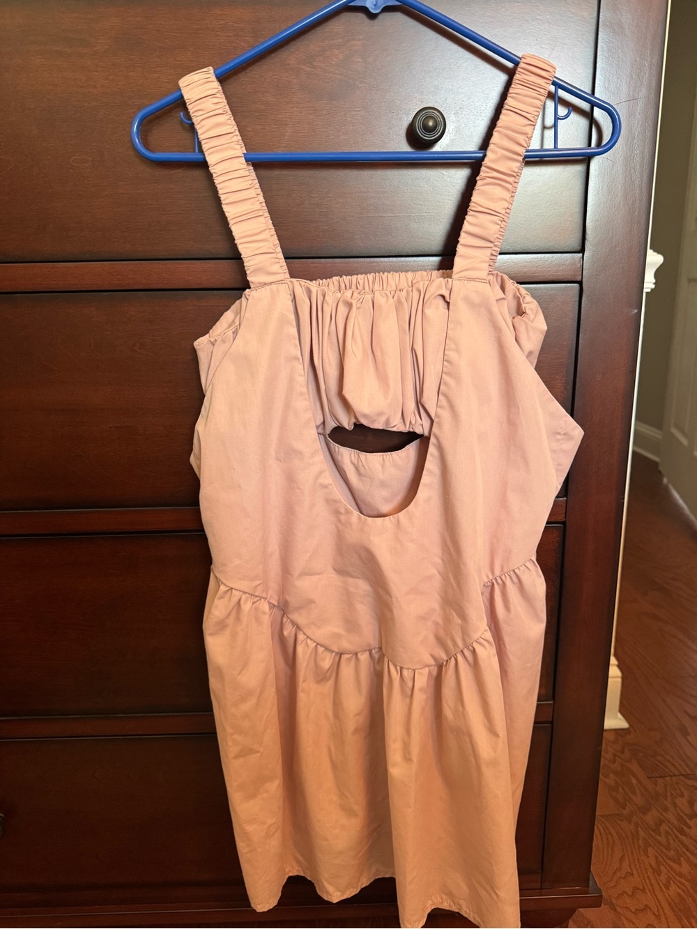 Amazon Pink Sleeveless Cutout Sundress